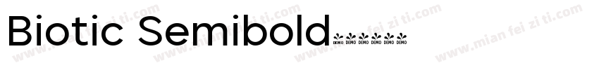 Biotic Semibold字体转换